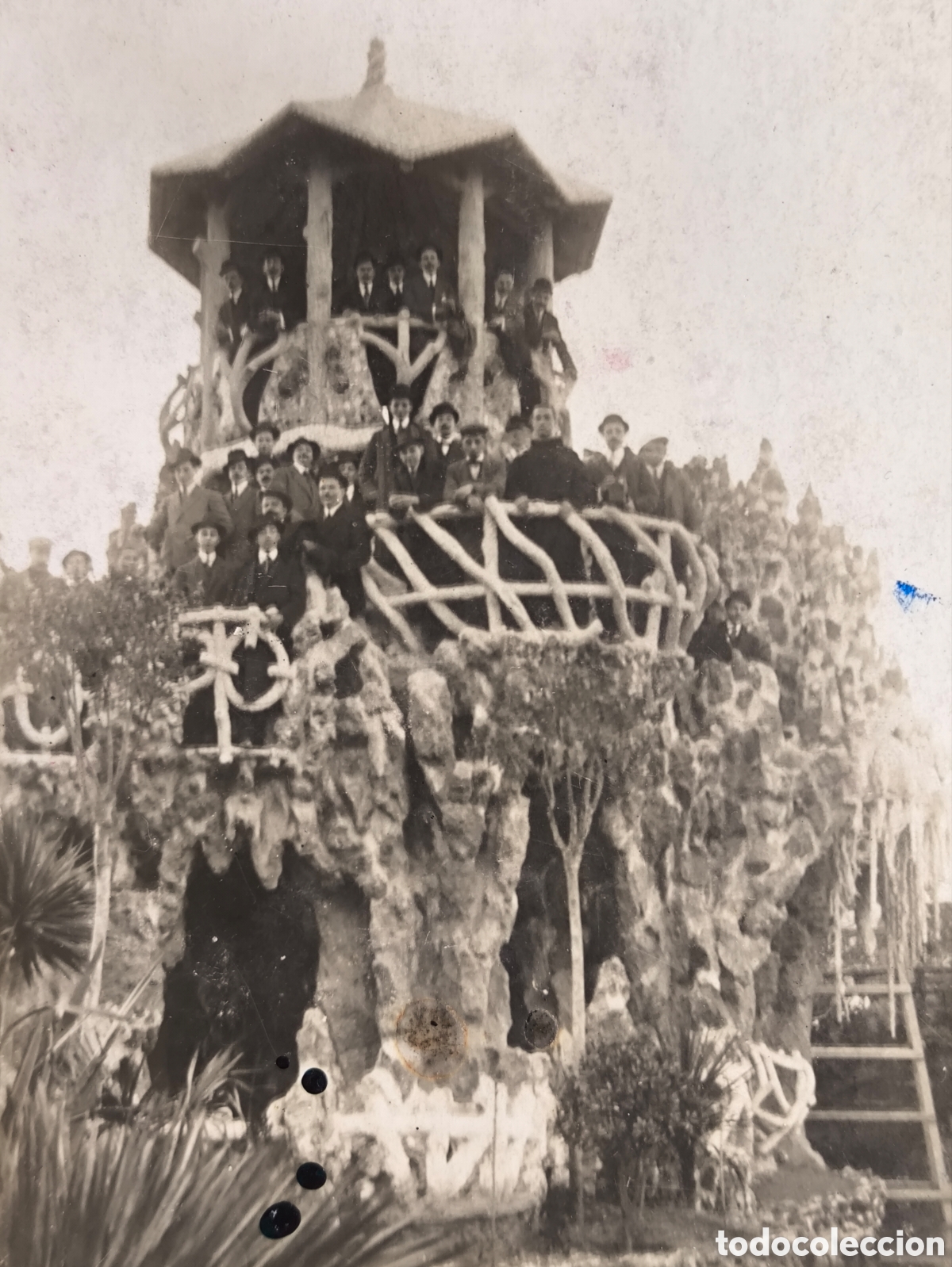 Postales: SANT BOI EXCURSI&Oacute; RETRATO GRUPAL TORRE MIRANDA PARC MARIANAO POSTAL FOTOGR&Aacute;FICA LLOBREGAT C. 1910