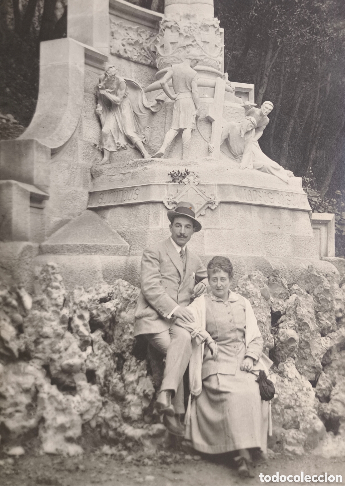 Postales: MONTSERRAT ROSARI MONUMENTAL RETRATO EXCURSI&Oacute; POSTAL FOTOGR&Aacute;FICA C. 1910