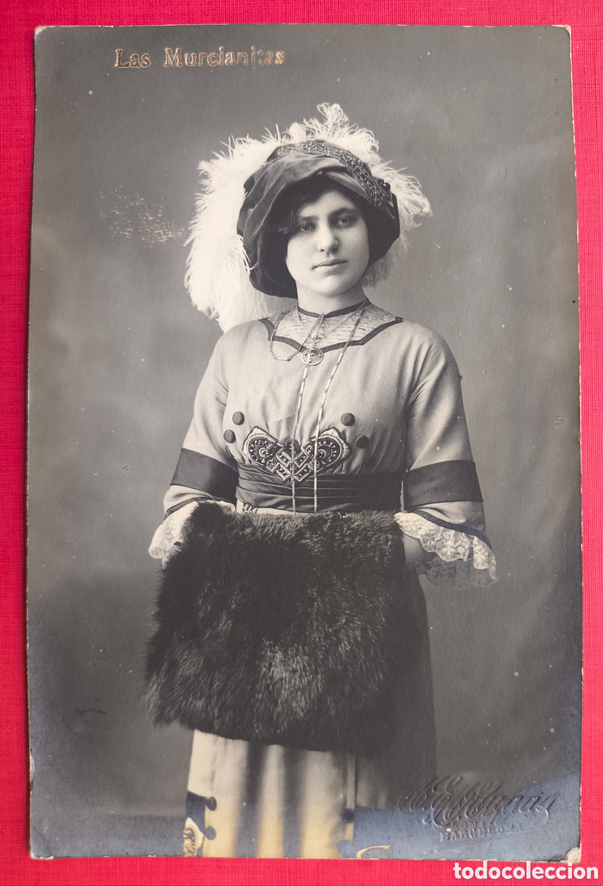 Postales: CUPL&Eacute; COMPA&Ntilde;&Iacute;A LAS MURCIANITAS TIPLE ARTISTA POSTAL FOTOGR&Aacute;FICA FOT&Oacute;GRAFO A. ESPLUGAS C. 1910