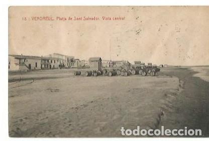 Postales: ANTIGUA POSTAL 18 VENDRELL PLATJA DE SAN SALVADOR VISTA CENTRAL 4211 FOTOTIPIA THOMAS 1915