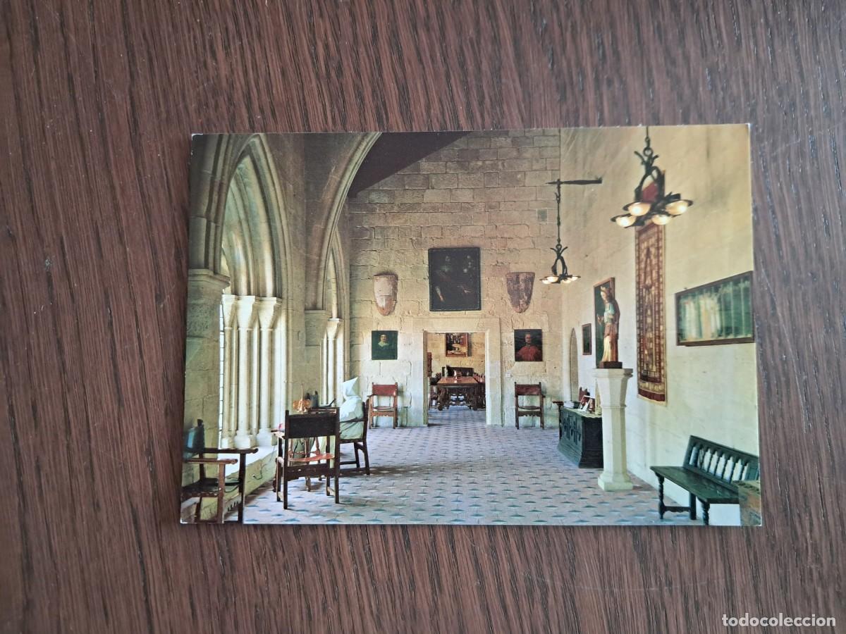 Postales: postal de Espa&ntilde;a, real monasterio de Poblet, sala locutorio, siglo XIII