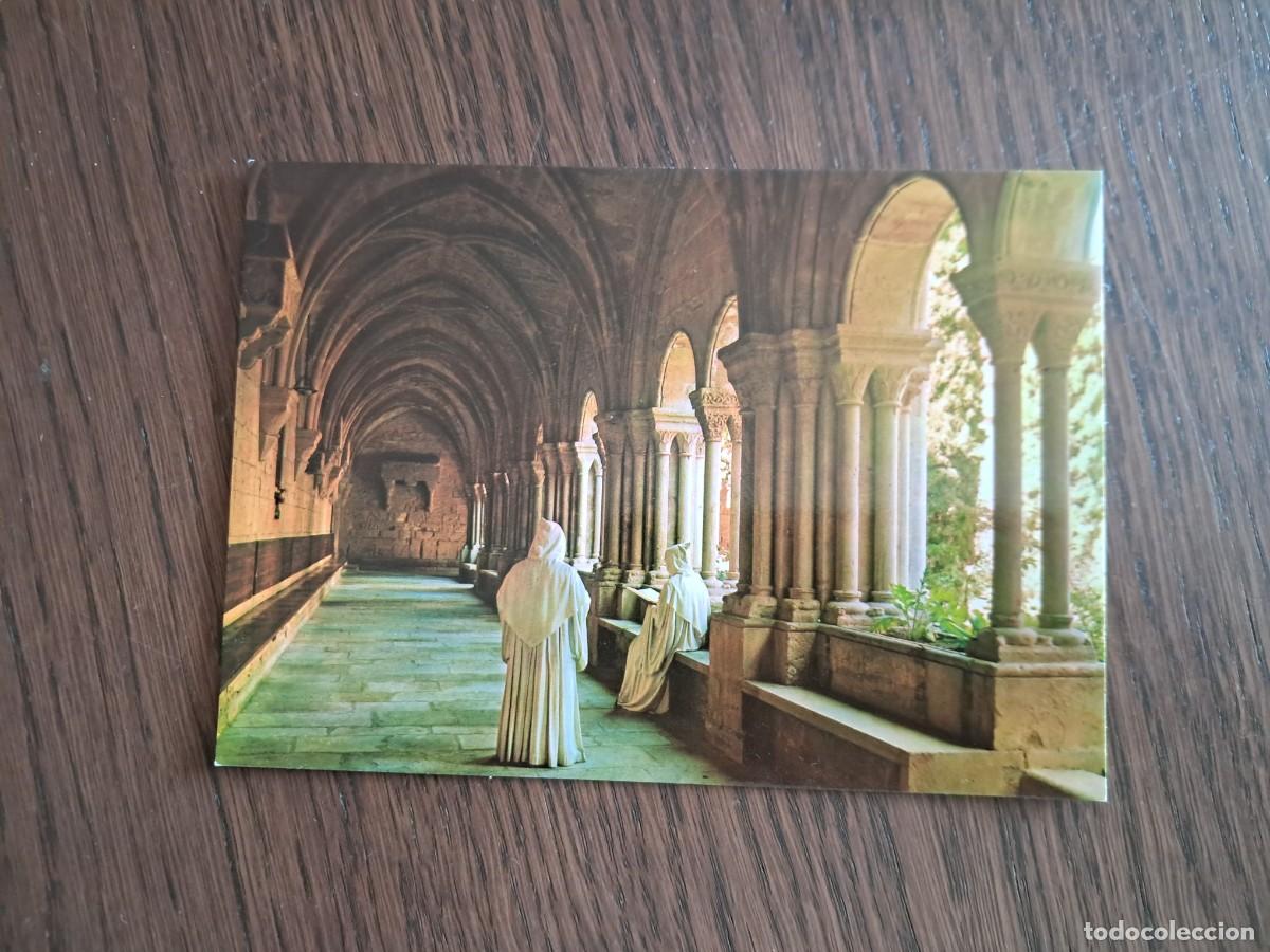 Postales: postal de Espa&ntilde;a, real monasterio de Poblet, vista parcial del claustro.