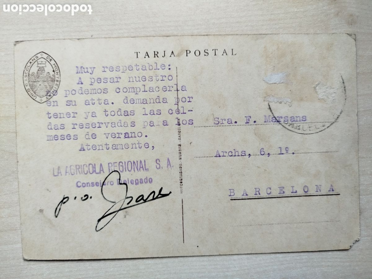 Postales: Postal, Montserrat, pla&ccedil;a del monestir - Foto 2