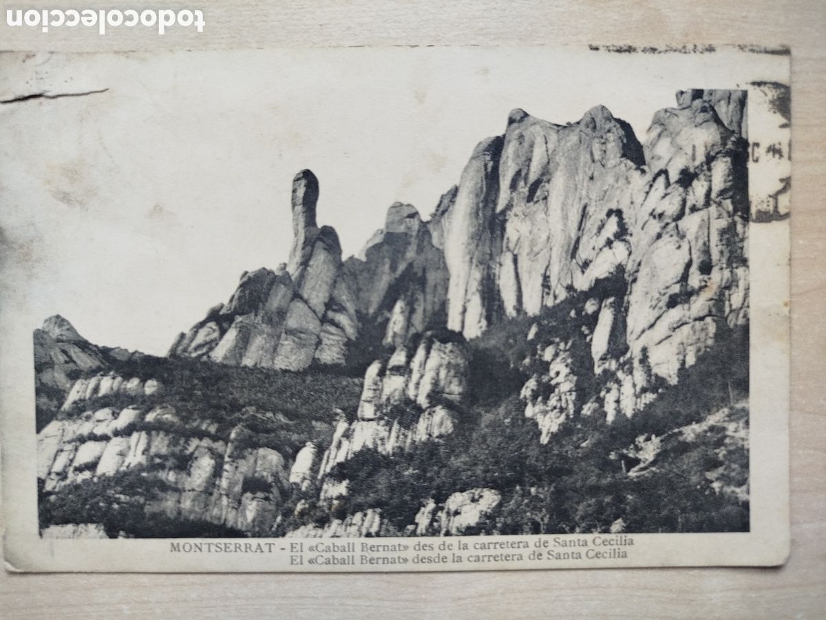 Postales: Postal Montserrat - El Cavall Bernat - Circulada en 1926 con Sello Alfonso XIII 15 cts
