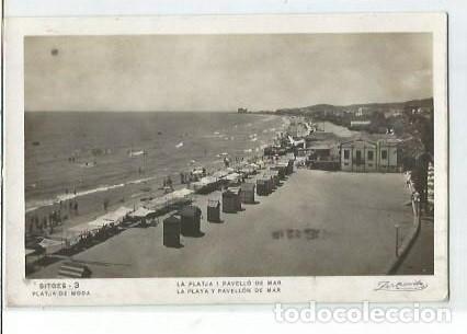 Cartes Postales: ANTIGUA POSTAL 3 SITGES PLAYA DE MODA LA PLAYA Y PAVELLON DE MAR ZERKOWITZ