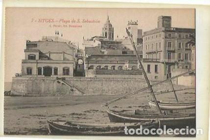 Postais: ANTIGUA POSTAL 7 SITGES PLAYA DE S SEBASTIAN L ROISIN