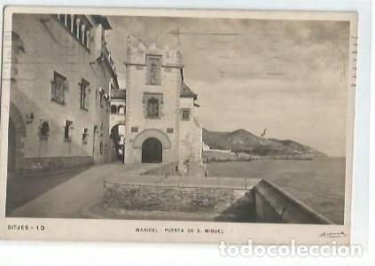 Cartes Postales: ANTIGUA POSTAL 13 SITGES MARICEL PUERTA DE S MIGUEL ZERKOWITZ
