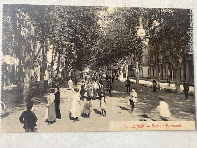 Cartes Postales: Lerida. N&ordm; 4. Rambla Fernando. Ed. Sol y Benet impresor. Postal sin circular