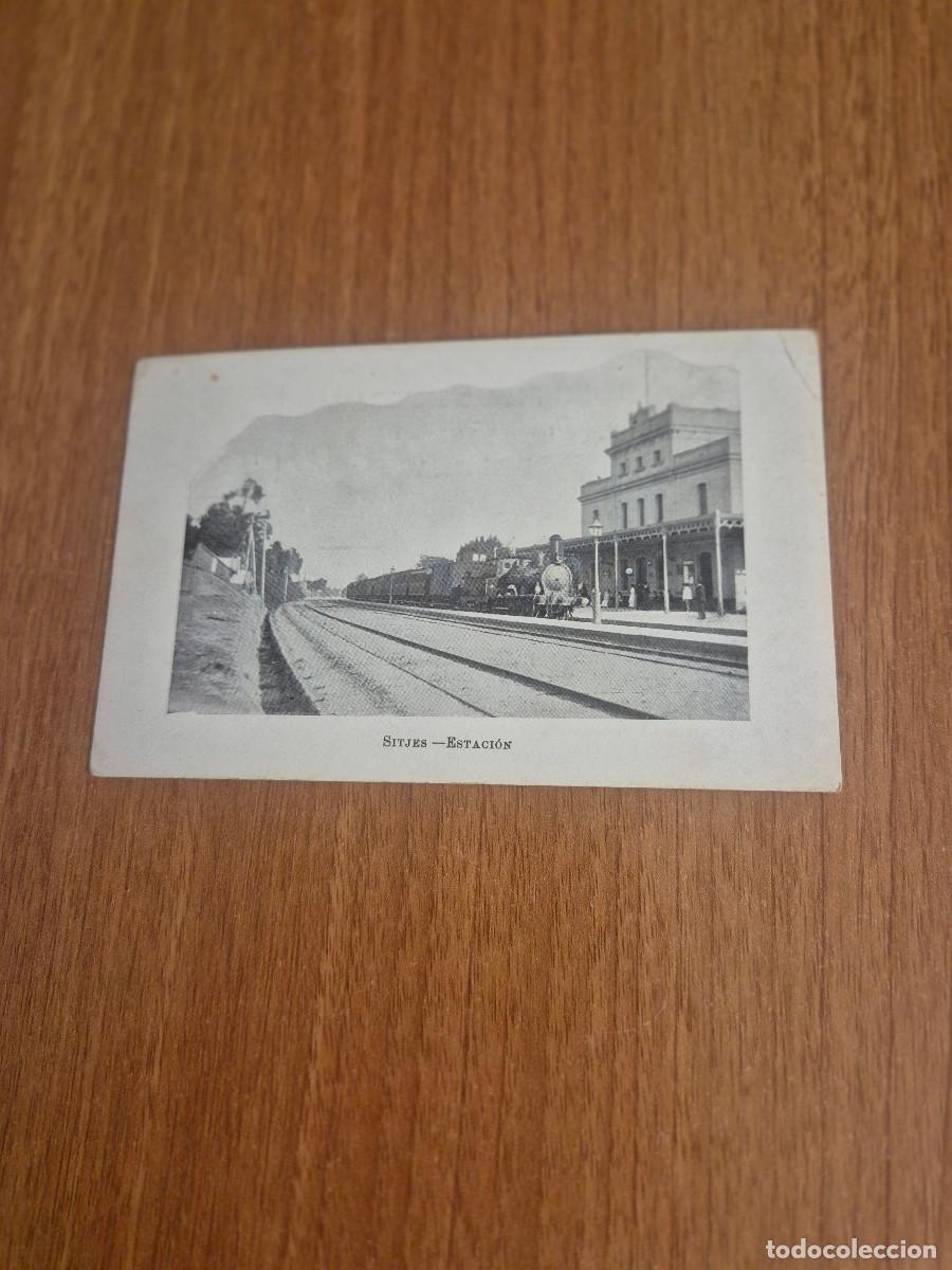 Postales: POSTAL, SITGES SITJES ESTACION SIN CIRCULAR. - Foto 1