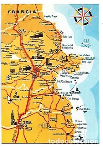 Postales: MAPA GUIA - CART-GUIDE.- COSTA BRAVA / GIRONA