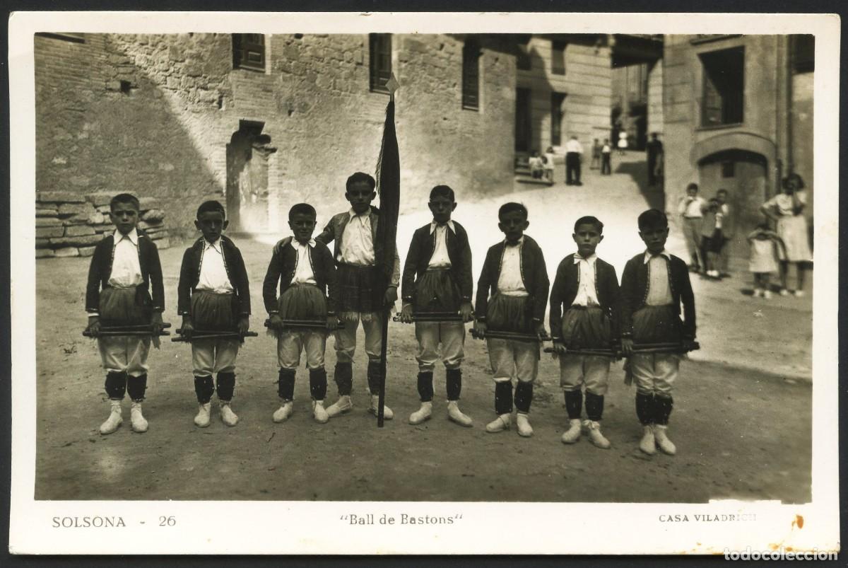 Postcards: TARJETA POSTAL, SOLSONA, BALL DE BASTONS, FOT: CASA VILADRICH