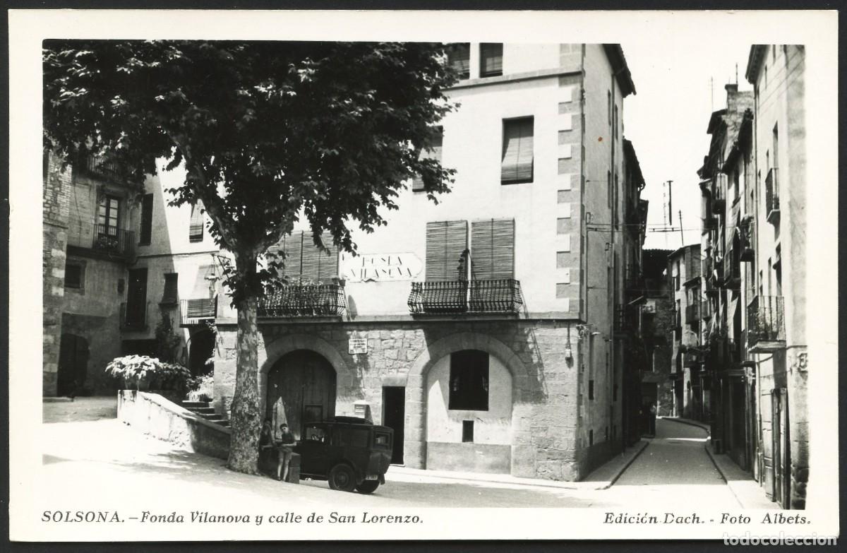 Cartoline: TARJETA POSTAL, SOLSONA, FONDA VILANOVA, FOT: ALBETS