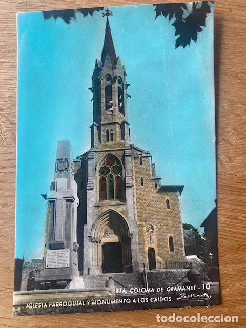 Postcards: Santa Coloma de Gramanet. N&ordm; 10. Iglesia parroquial y monumento a los Caidos. Zerkowitz.