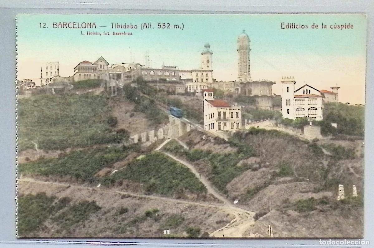 Postales: BARCELONA. Tibidabo. Edificios de la c&uacute;spide.Tarjeta postal antigua, ca. 1910-1925 - Foto 1