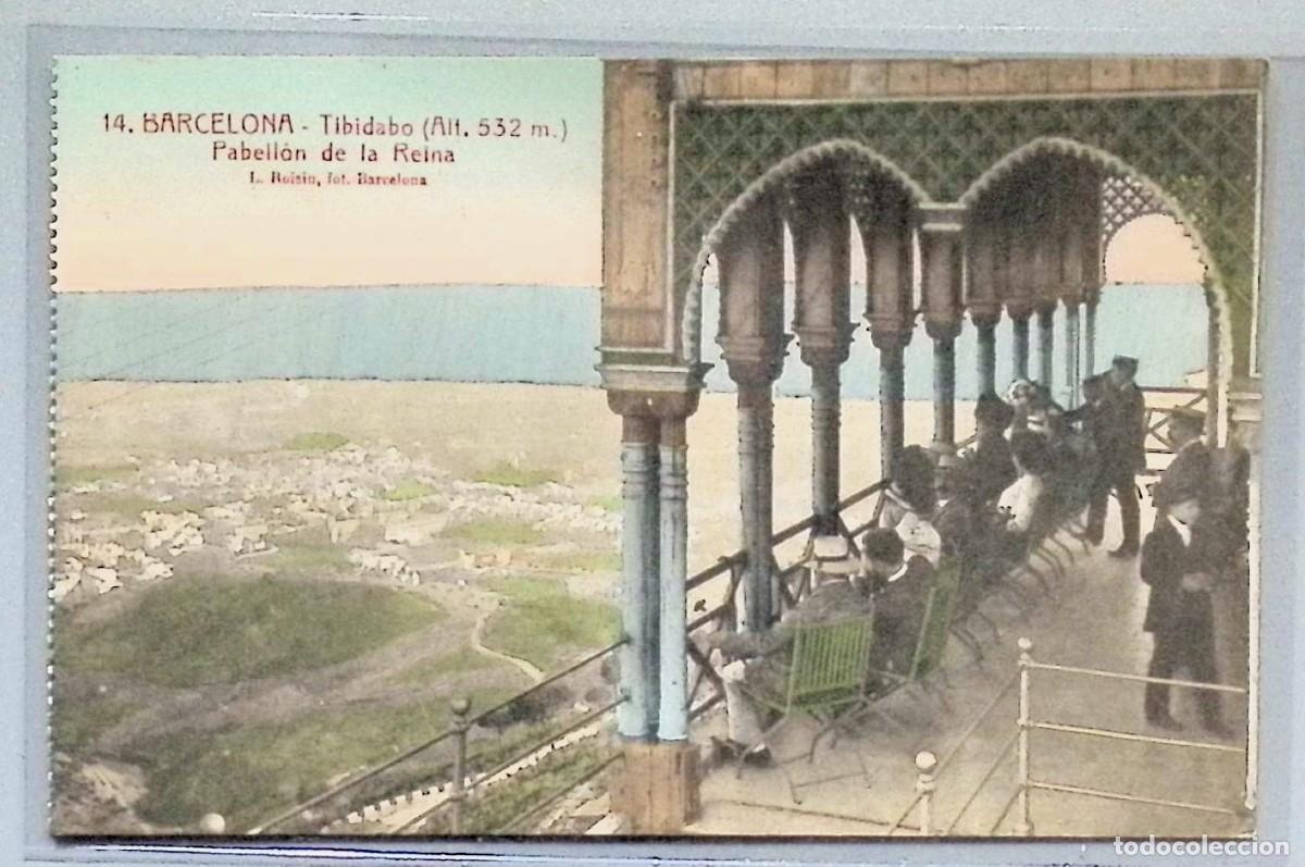Postcards: BARCELONA. Tibidabo. Pabell&oacute;n de la Reina.Tarjeta postal antigua, ca. 1910-1925