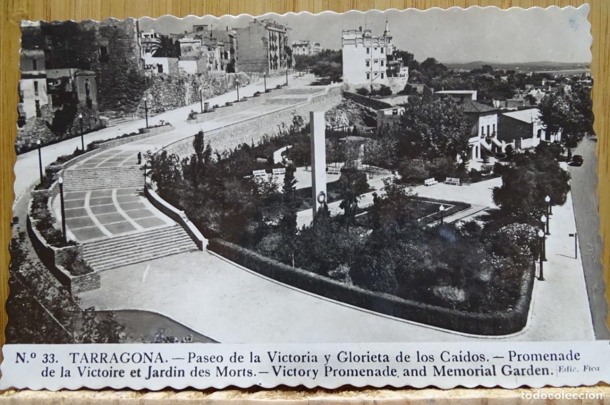 Cartes Postales: TARJETA POSTAL. TARRAGONA. Paseo de la Victoria y Glorieta de los Ca&iacute;dos.N&ordm;33
