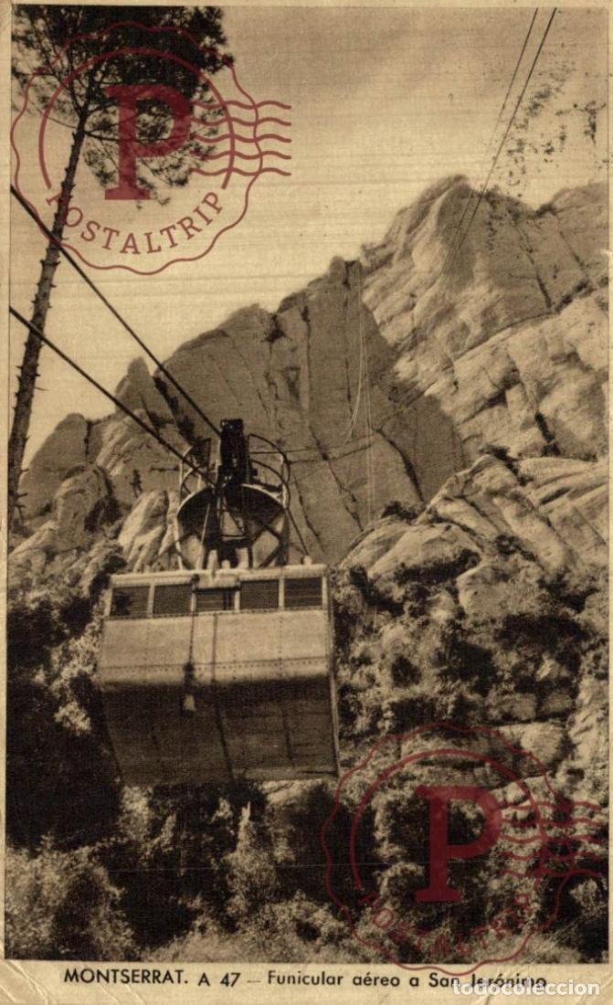 Cartoline: BARCELONA. MONTSERRAT. FUNICULAR AEREO A SAN JERONIMO.
