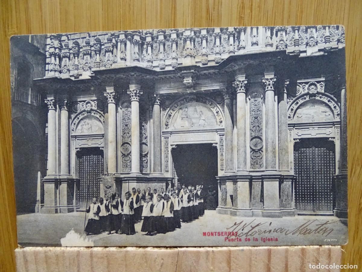 Postales: TARJETA POSTAL.MONTSERRAT.PUERTA DE LA IGLESIA.