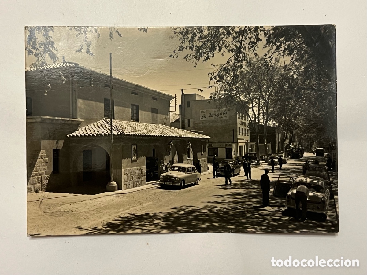 Cartes Postales: LA JUNQUERA (Gerona) Postal animada Hostal Restaurante La P&eacute;rgola.. Sin datos editor (h.1950?)