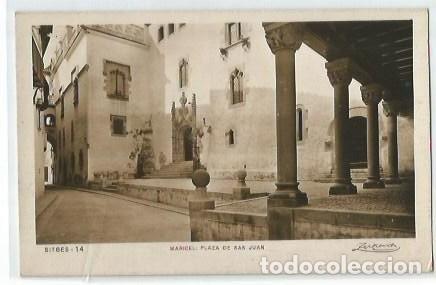 Cartes Postales: ANTIGUA POSTAL 14 SITGES MARICEL PLAZA DE SAN JUAN ZERKOWITZ