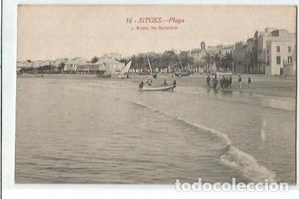 Postkarten: ANTIGUA POSTAL 16 SITGES PLAYA L ROISIN