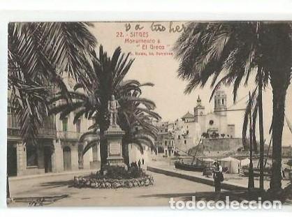 Postcards: ANTIGUA POSTAL 22 SITGES MONUMENTO A EL GRECO L ROISIN