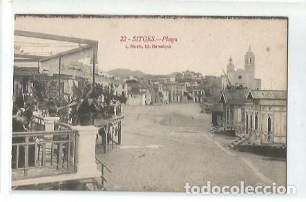 Postcards: ANTIGUA POSTAL 22 SITGES PLAYA L ROISIN