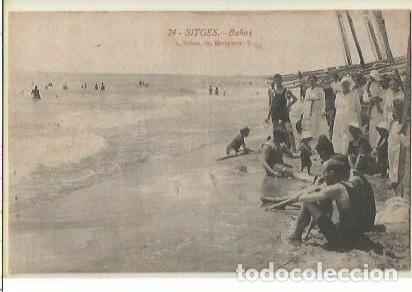 Postkarten: ANTIGUA POSTAL 24 SITGES BA&Ntilde;OS L ROISIN