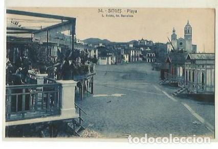 Postkarten: ANTIGUA POSTAL 34 SITGES PLAYA L ROISIN