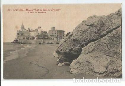 Postcards: ANTIGUA POSTAL 52 SITGES ROCAS LLIT DE NOSTRA SENYOR LROISIN