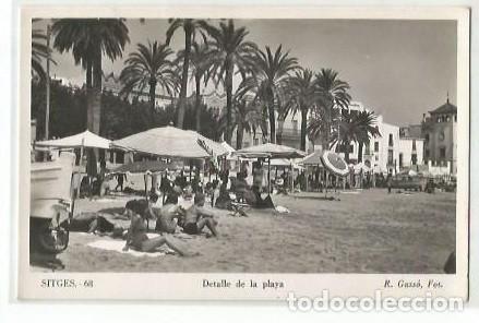 Postais: ANTIGUA POSTAL 68 SITGES DETALLE DE LA PLAYA R GASSO