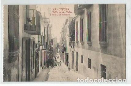 Postais: ANTIGUA POSTAL 69 SITGES CALLE DE S PABLO L ROISIN