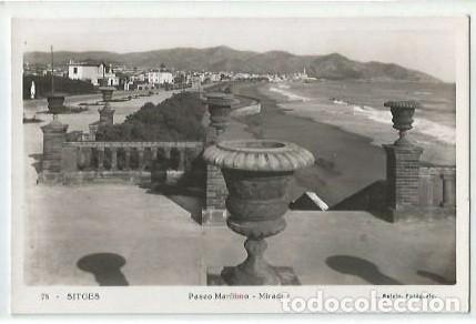 Cartes Postales: ANTIGUA POSTAL 78 SITGES PASEO MARITIMO MIRADOR L ROISIN