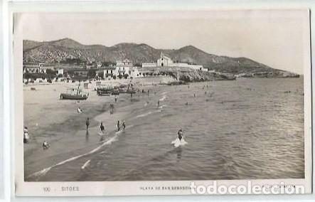 Cartes Postales: ANTIGUA POSTAL 100 SITGES PLAYA DE SAN SEBASTIAN L ROISIN