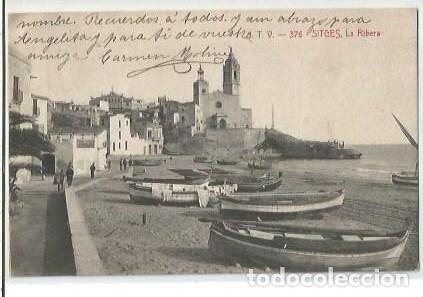 Postkarten: ANTIGUA POSTAL A T V 376 SITGES LA RIBERA ESCRITA