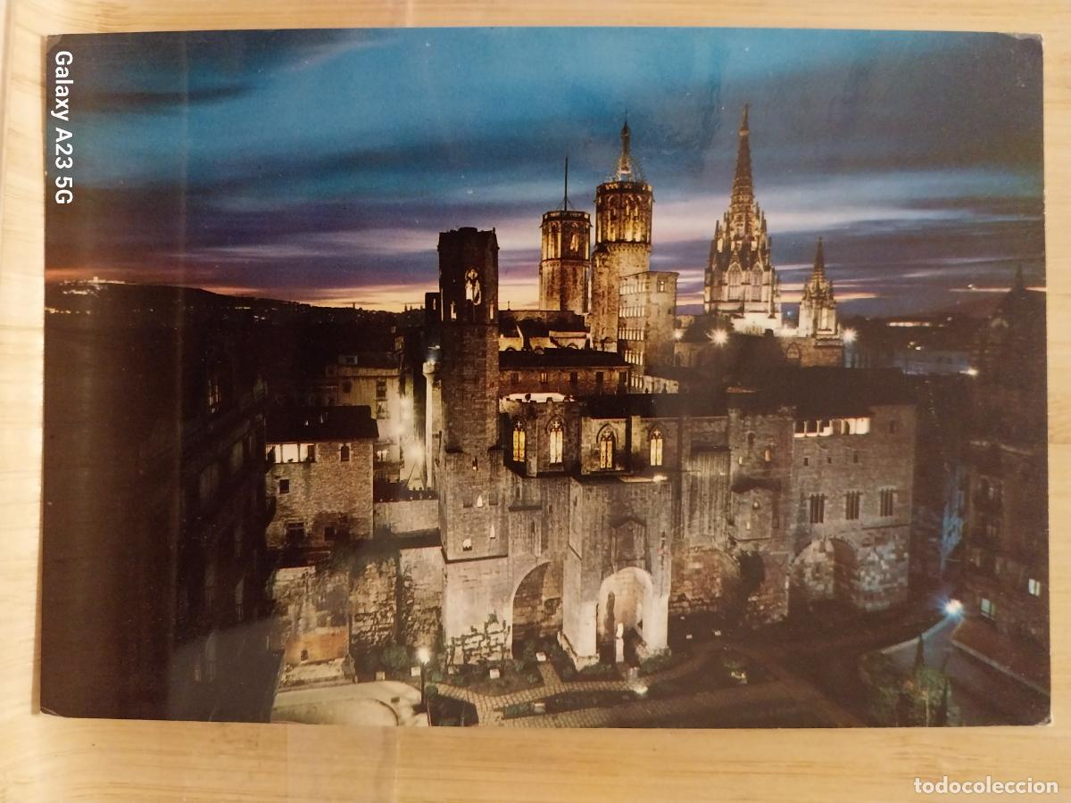 Cartes Postales: PLAZA BERENGUER DE NOCHE BARCELONA ED LUX COLON 1 SC ORIGINAL