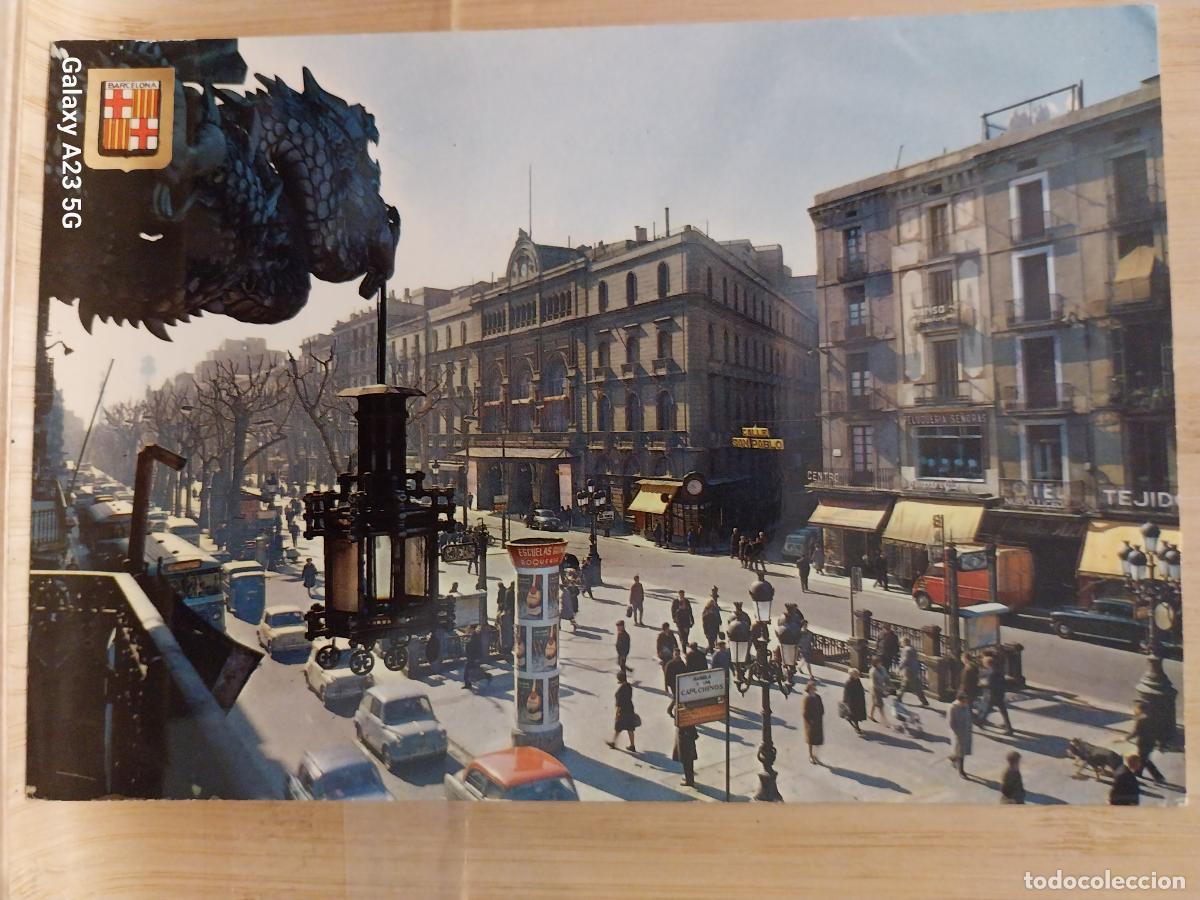 Cartes Postales: RAMBLAS Y GRAN TEATRO LICEO BARCELONA ED FISA 1268 SC ORIGINAL MUY ANIMADA