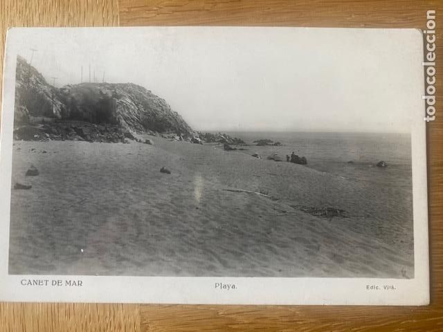 Cartoline: Canet de Mar. Playa. Edi. Vil&aacute;. Circulada 1954