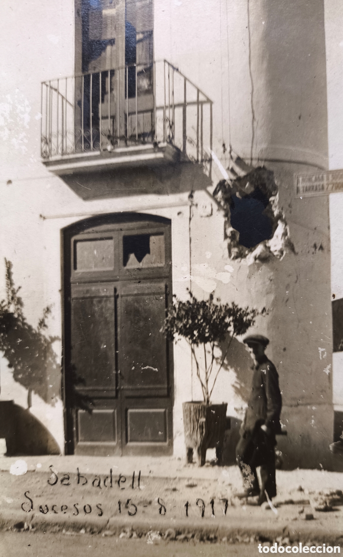 Postkarten: SABADELL SUCCESSOS VAGA GENERAL UGT CNT POSTAL FOTOGR&Aacute;FICA 1917