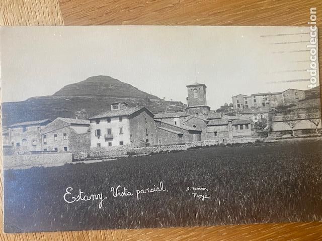 Postkarten: Estany. Barcelona. Vista parcial. Ed. Renom. Escrita 1924