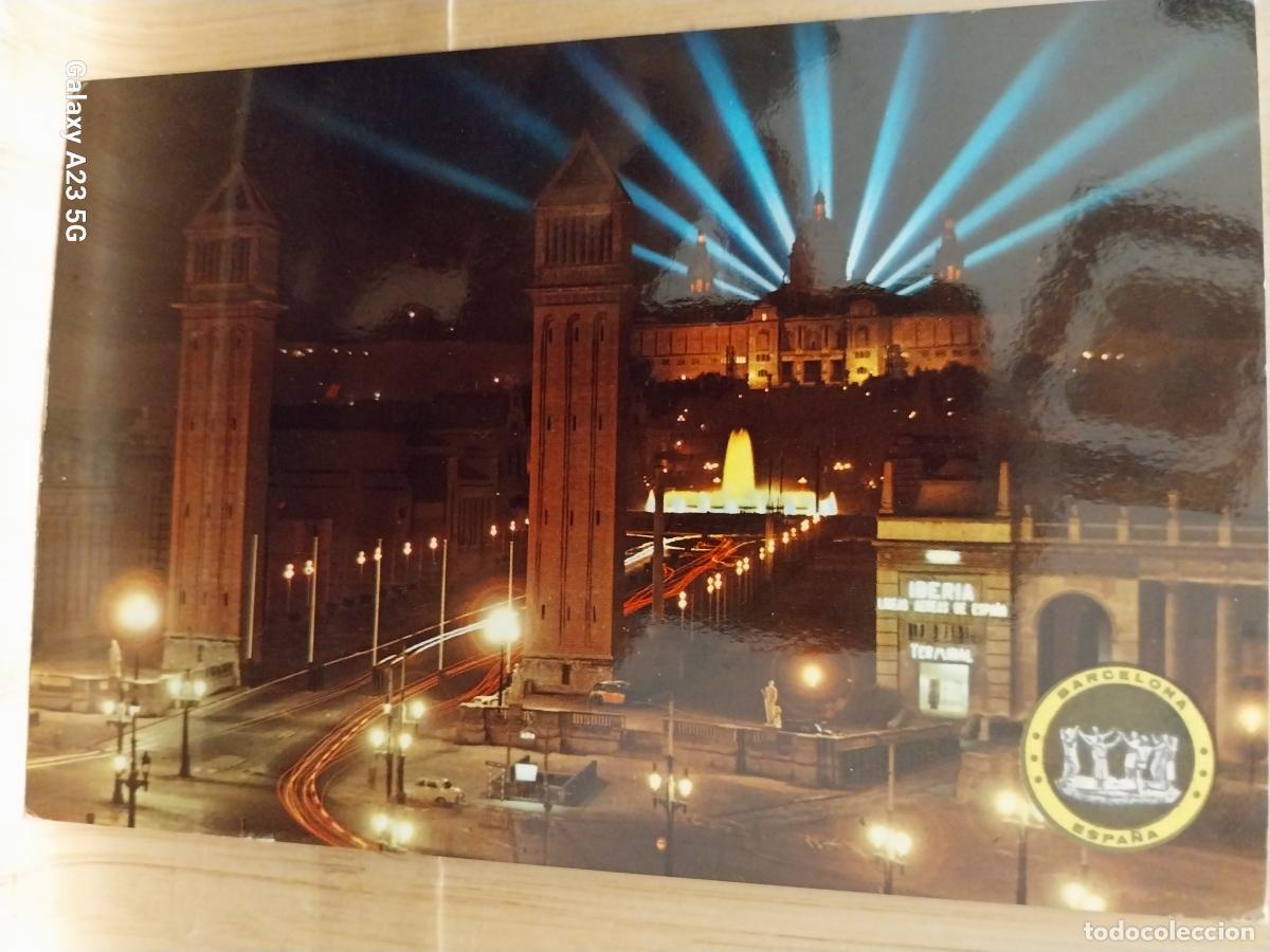 Postcards: FUENTE PLAZA ESPA&Ntilde;A BARCELONA ED RO 3011 CIRCULADA A&Ntilde;O 1975