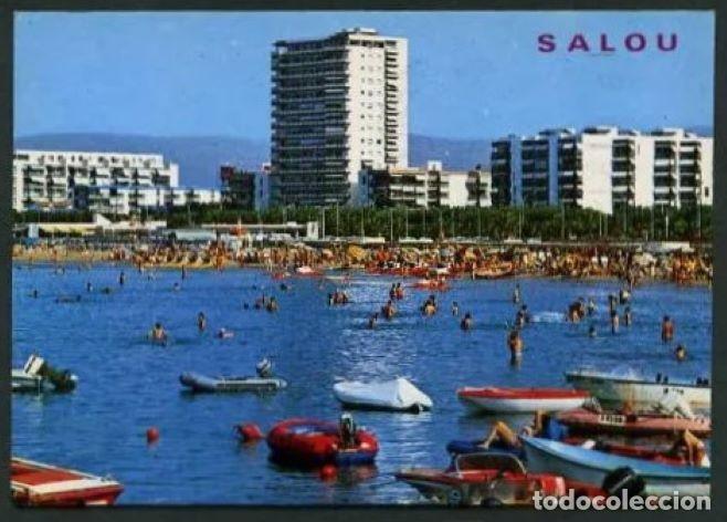 Postcards: Salou. *Playa de Lazareto* Ed. Chinchilla n&ordm; 594. Circulada 1976.
