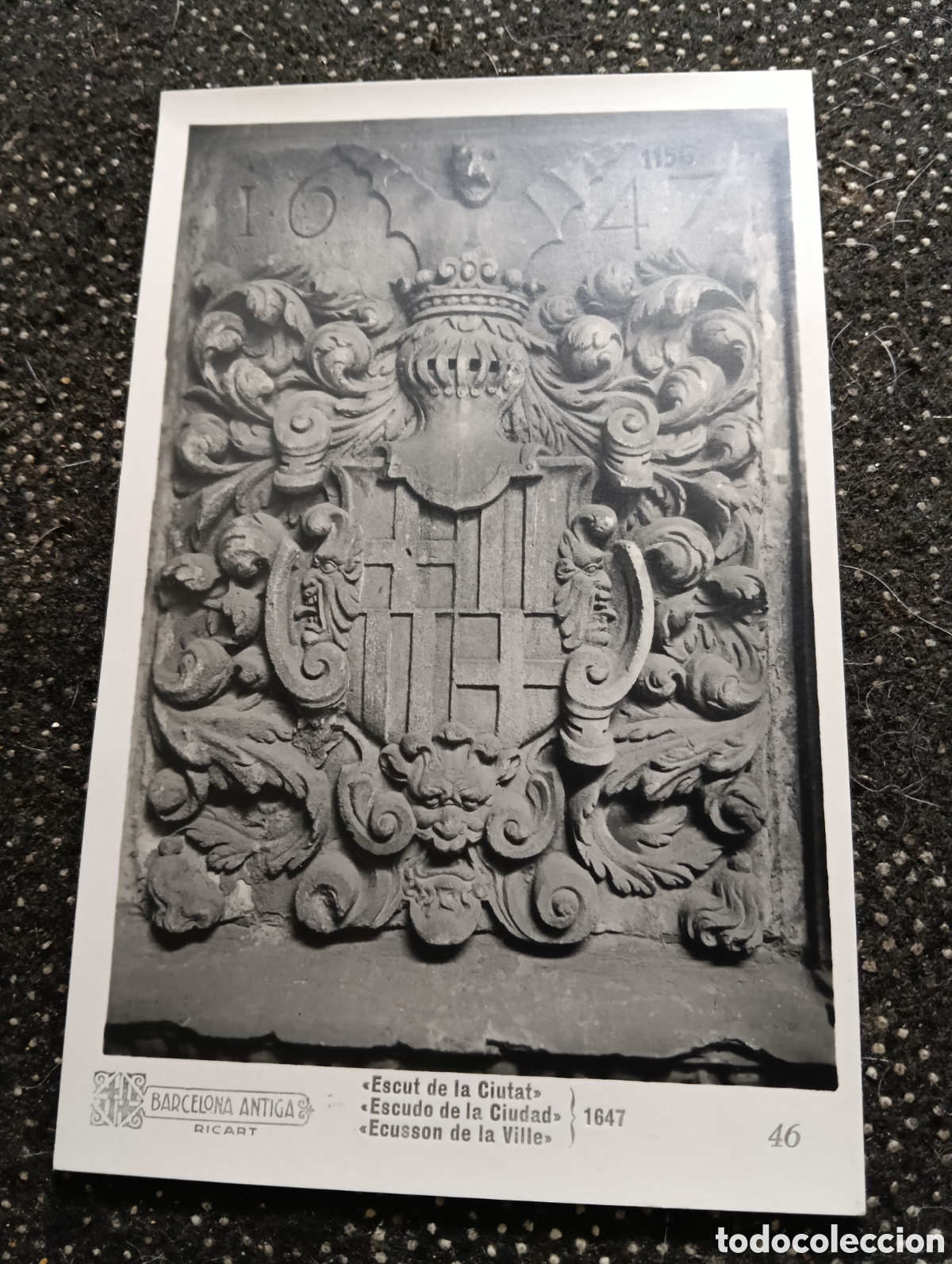 Postkarten: ANTIGUA POSTAL DE BARCELONA - ESCUDO DE LA CIUDAD - BARCELONA ANTIGUA - RICART SIN CIRCULAR