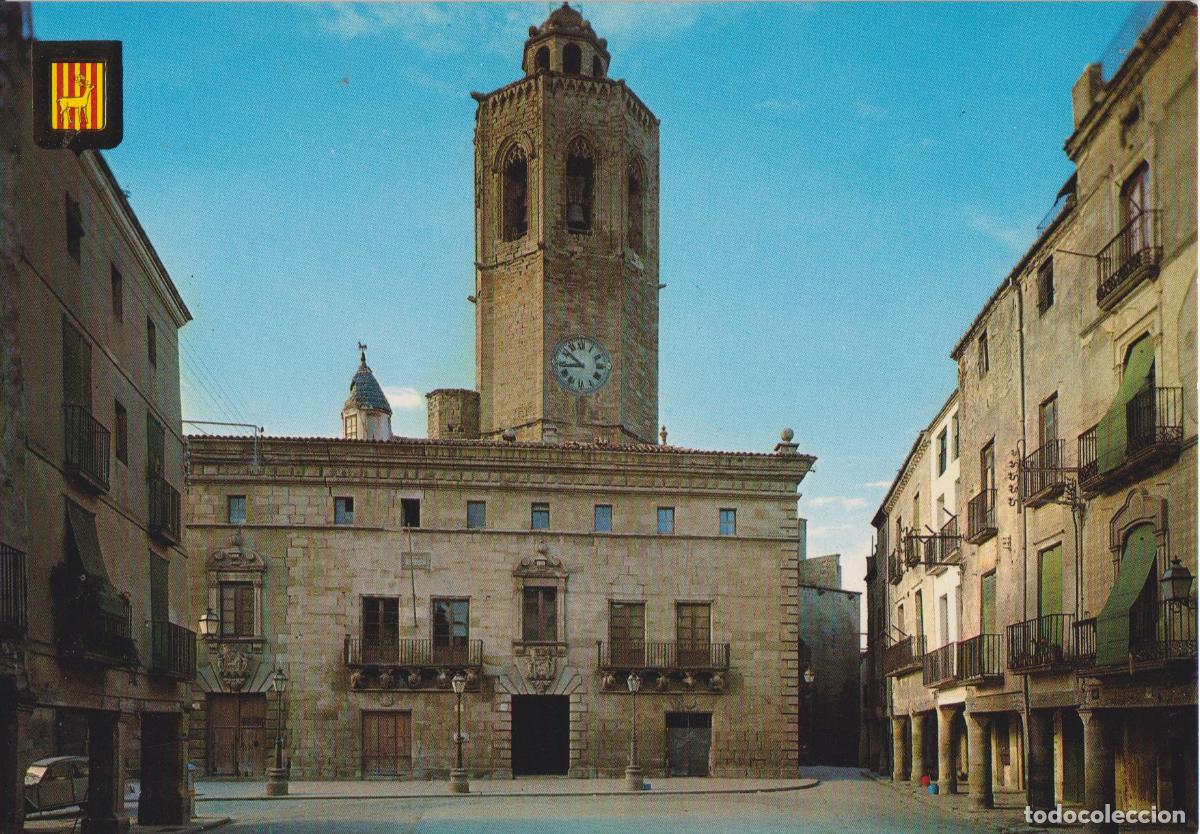 Postcards: CERVERA (LLEIDA) PLA&Ccedil;A MAJOR I AJUNTAMENT - ESCUDO DE ORO N&ordm;4802 - S/C