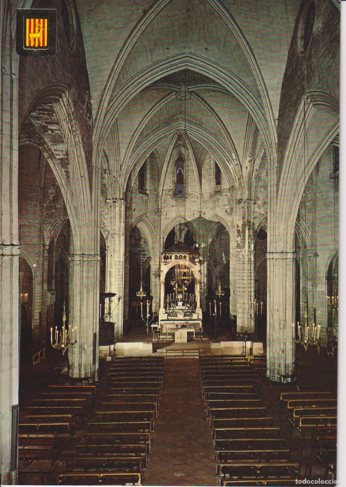 Cartoline: CERVERA (LLEIDA) IGLESIA DE SANTA MARIA, INTERIOR - ESCUDO DE ORO N&ordm;4798 - ESCRITA