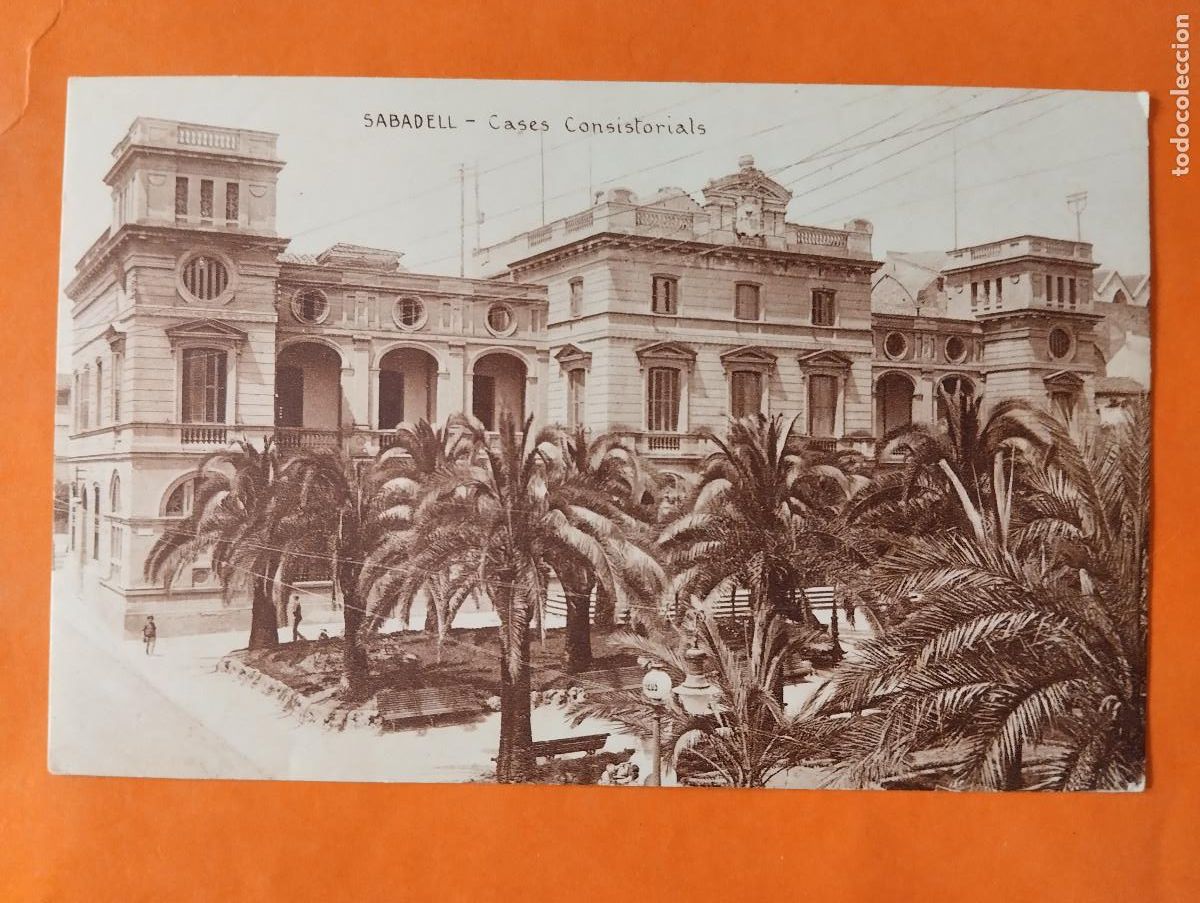 Cartes Postales: SABADELL CASES CONSISTORIALS. HUECOGRABADO MUMBRU.