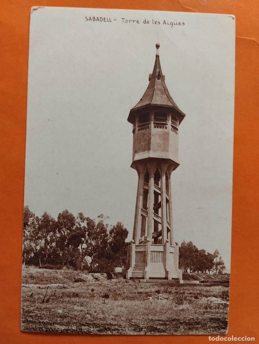Cartes Postales: SABADELL (BARCELONA).- TORRE DE LAS AIGUES. HUECOGRABADO MUMBRU.