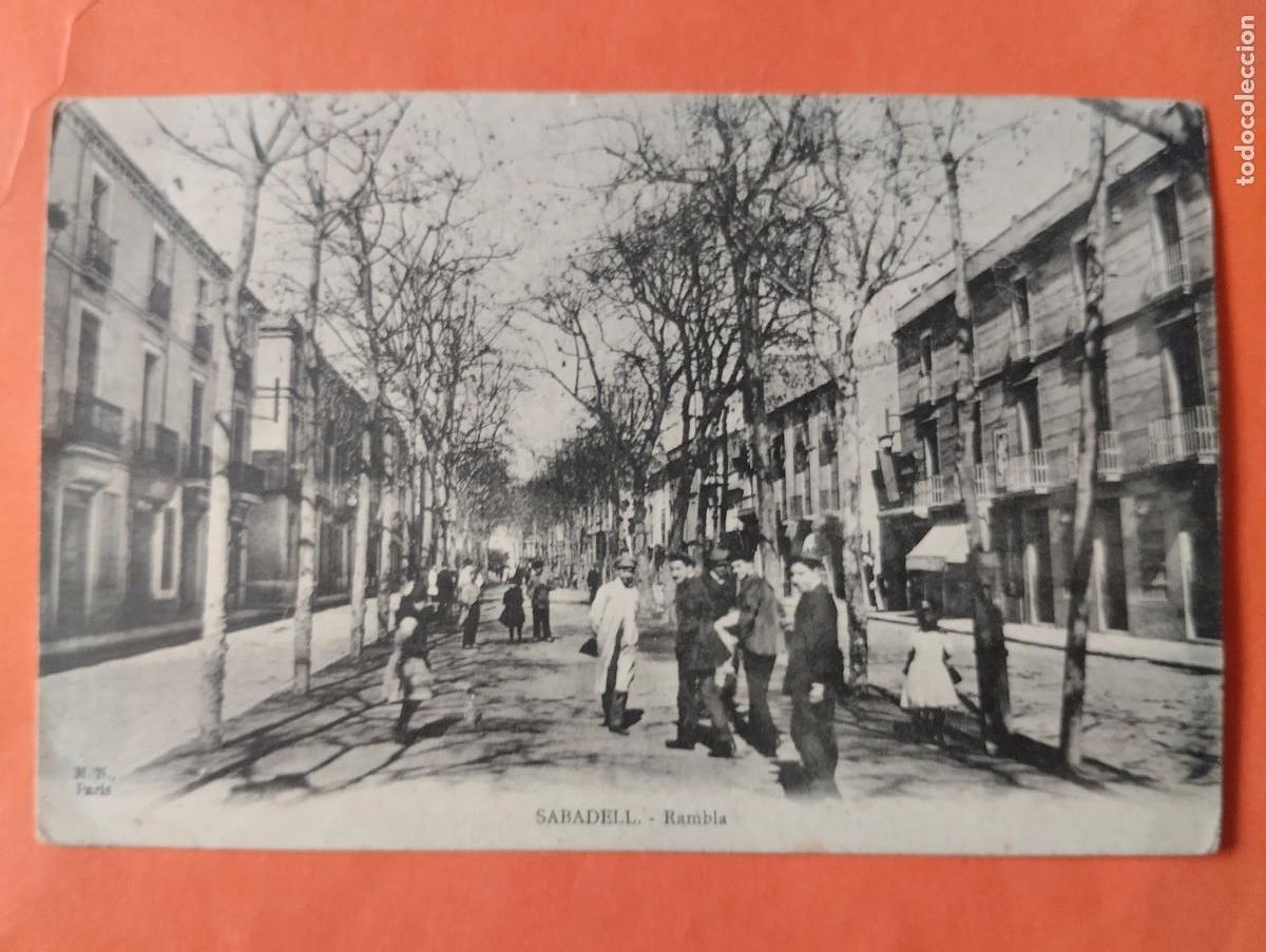 Postais: SABADELL. BARCELONA. RAMBLA. M.N. PARIS