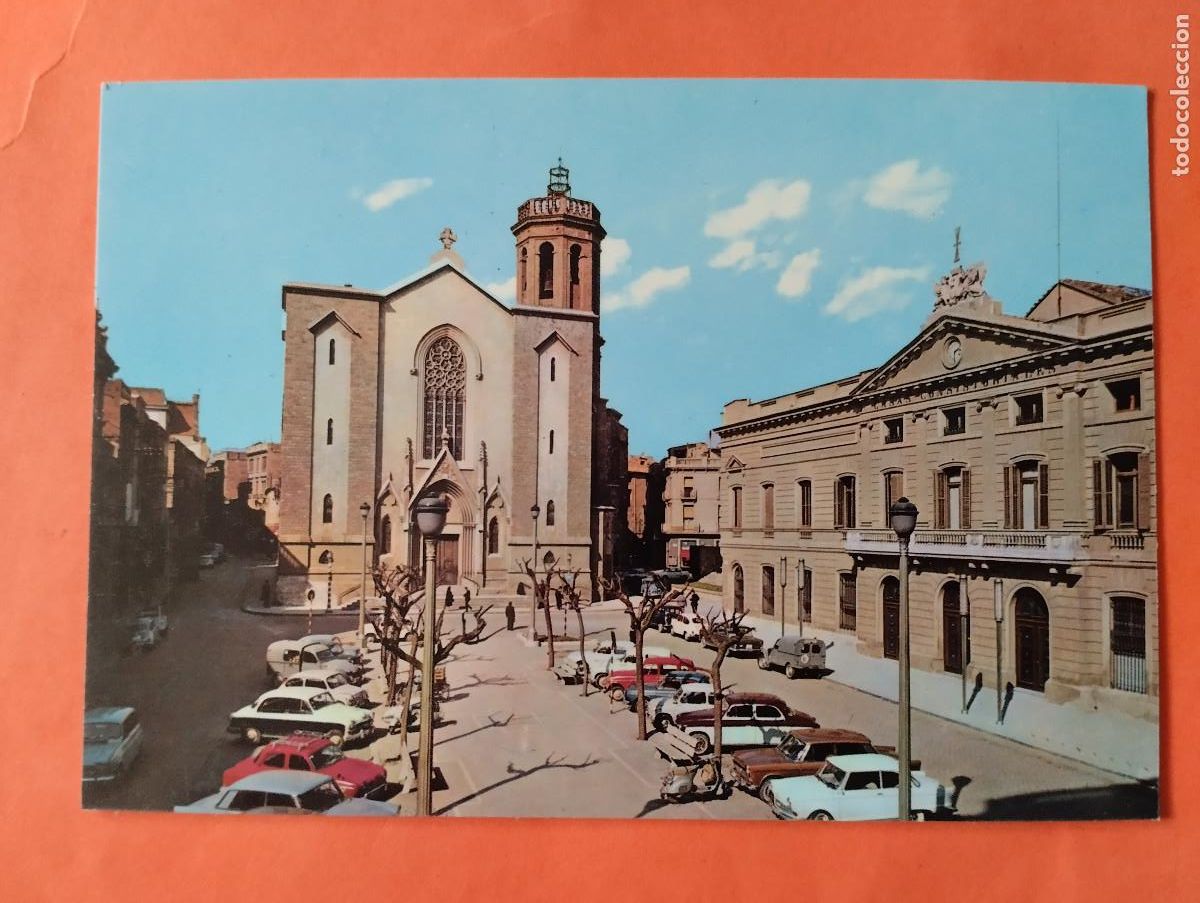 Postais: SABADELL (BARCELONA). PLAZA DE SAN ROQUE. sc gordini 2cv 600 r4..COCHES