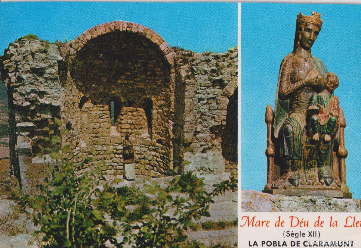 Postais: LA POBLA DE CLARAMUNT (BARCELONA) ABSIS STA.MARIA DEL CASTELL - MARE DE DEU DE LA LLET - CIRCULADA